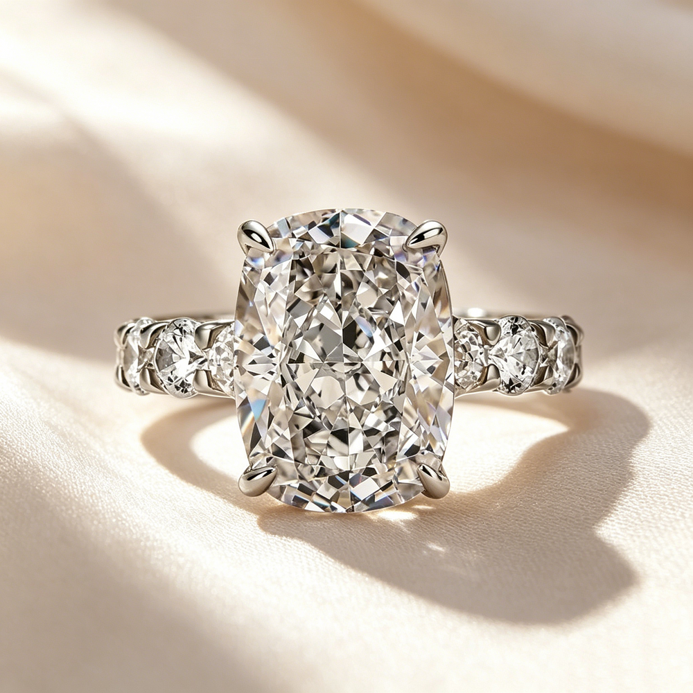Anillo Solitario Cojín