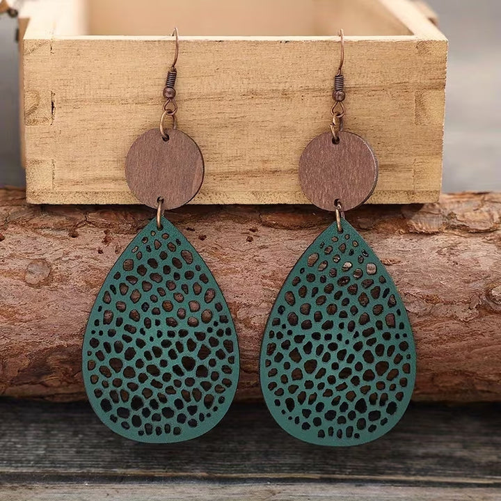 Pendientes de Cuero Estilo Vintage