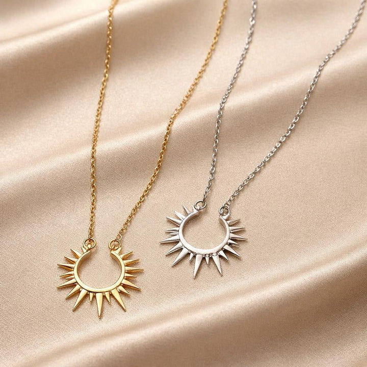 Collar Girasol Oro Blanco