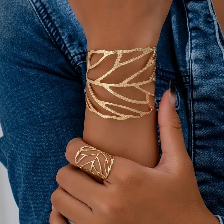 Pulsera Vintage con Hojas