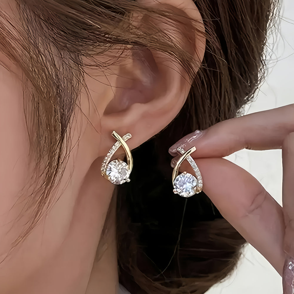 Pendientes Cruz con Circonitas