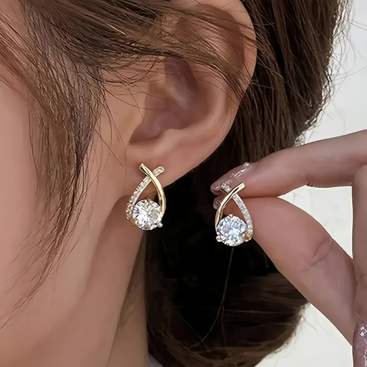 Pendientes Cruz con Circonitas