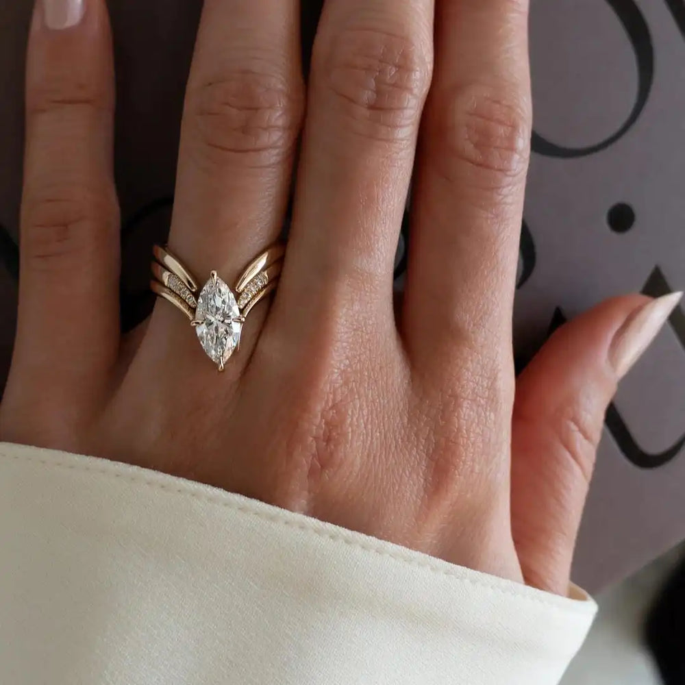 Set de Anillos Talla Marquesa