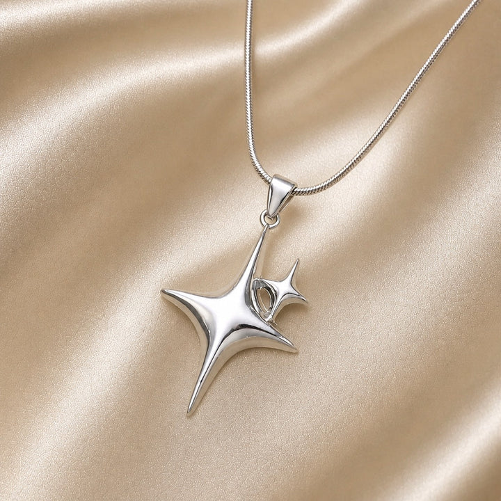 Collar Estrella Polar Oro Blanco