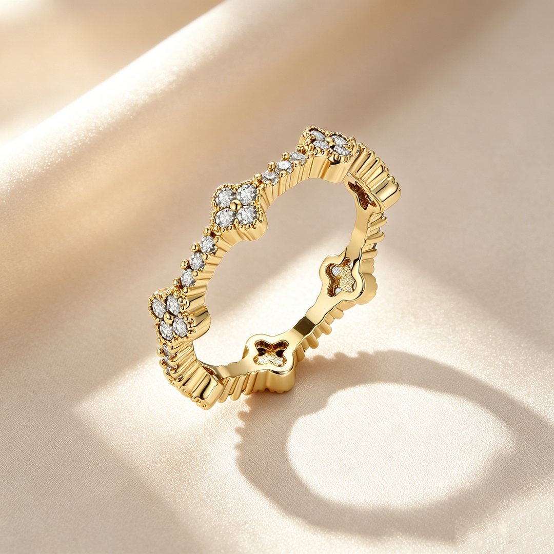 Anillo Trébol de Cuatro Hojas