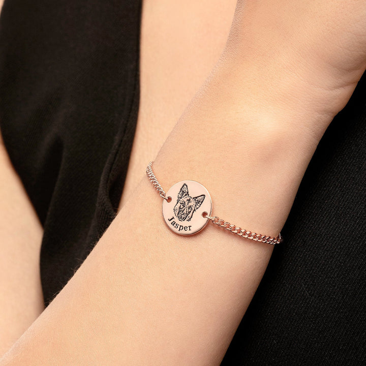 Pulsera Personalizada con Grabado de tu Mascota