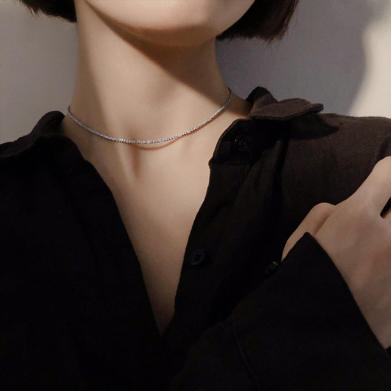 Collar de clavícula esterlina Cia