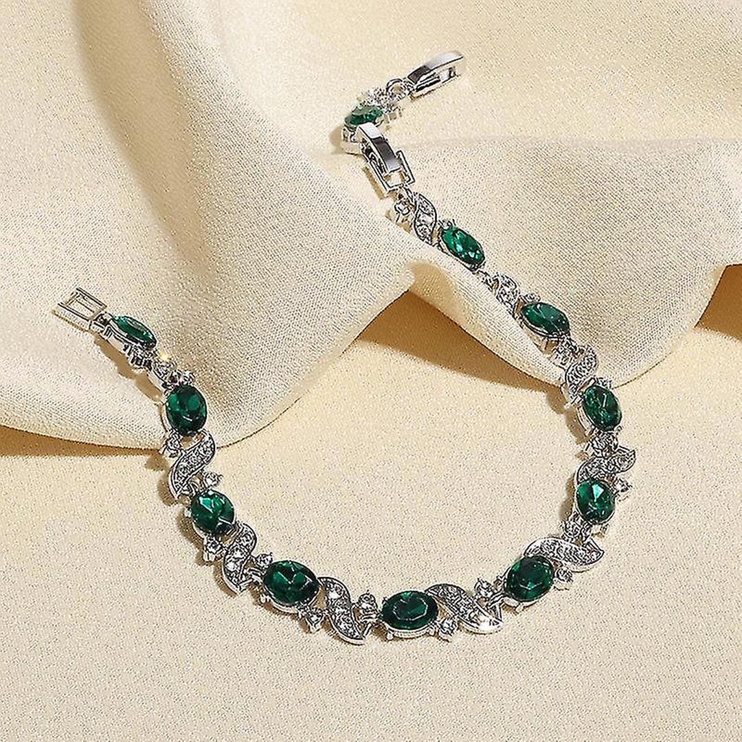Pulsera Piedras Verdes Elegante
