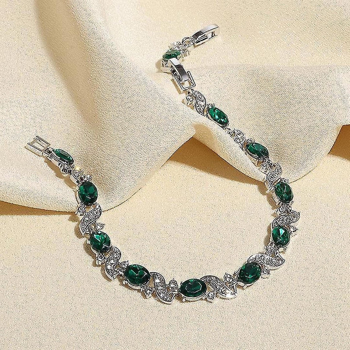 Pulsera Piedras Verdes Elegante