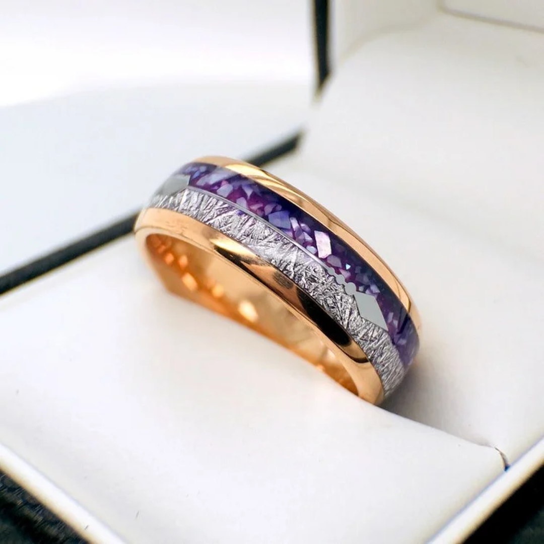 Anillo Violeta Dorado