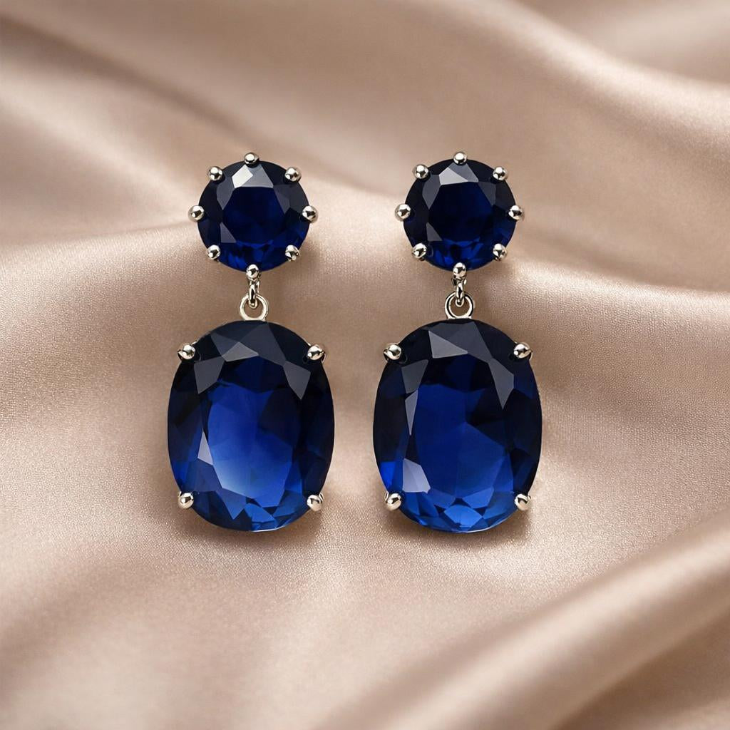 Pendientes Majestuosos Circonitas Oro Blanco