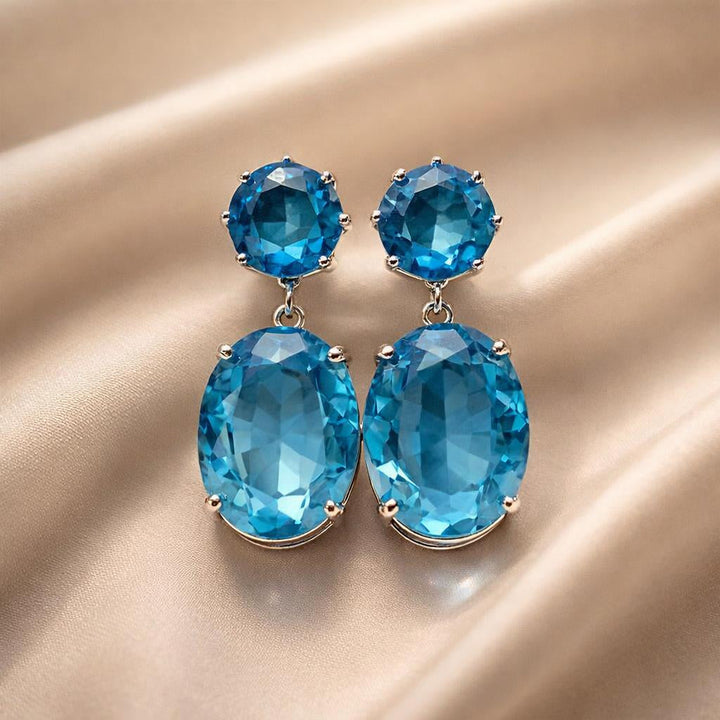 Pendientes Majestuosos Circonitas Oro Blanco