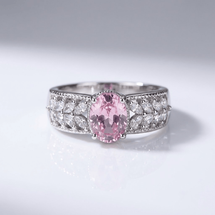 Anillo Ajustable con Cristal Rosa