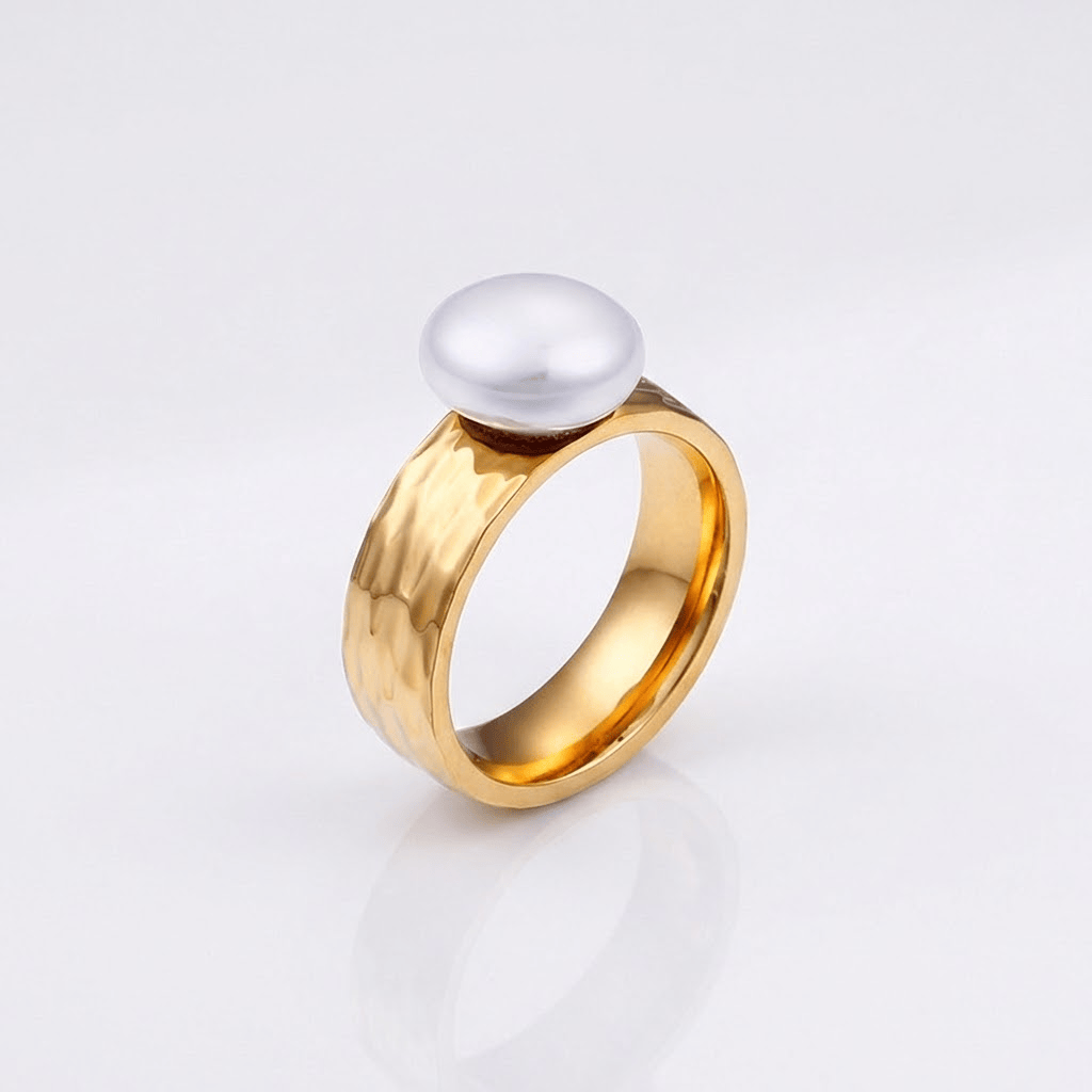 Anillo Vintage con Perla de Oro
