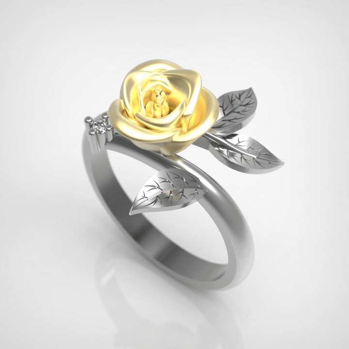 Anillo Amarillo Plateado
