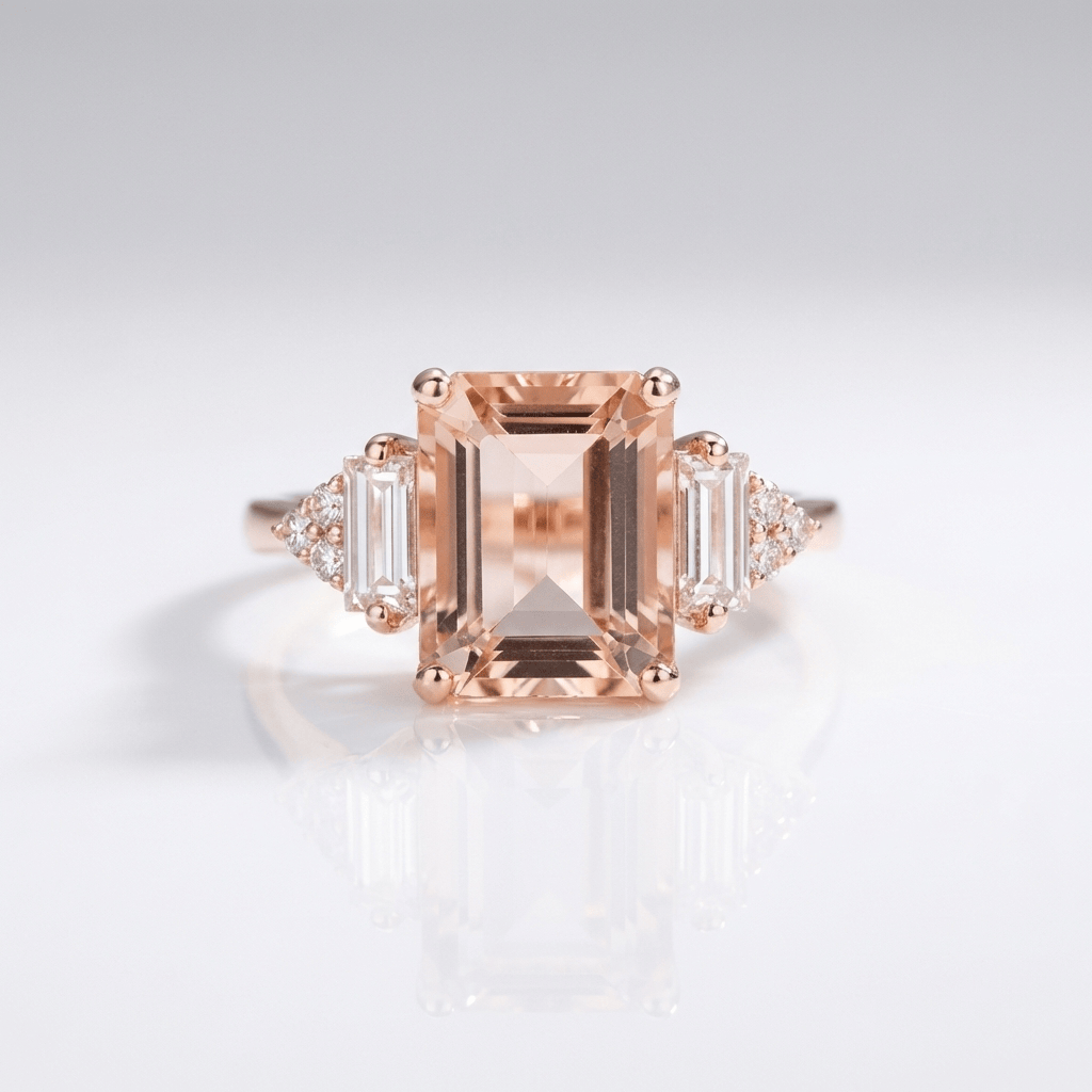 Anillo Triple con Cristal Plateado