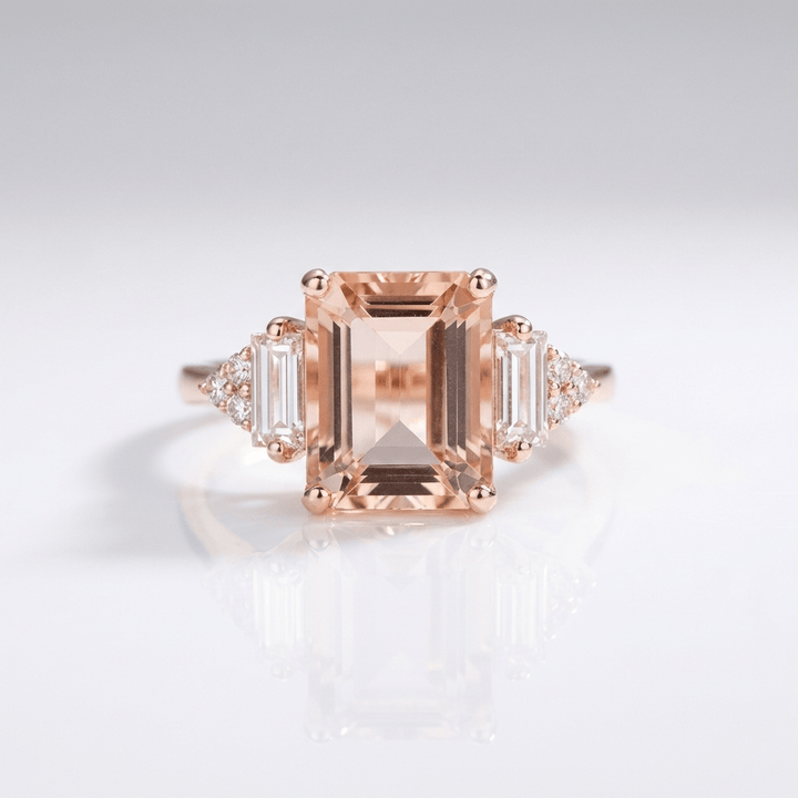 Anillo Triple con Cristal Plateado