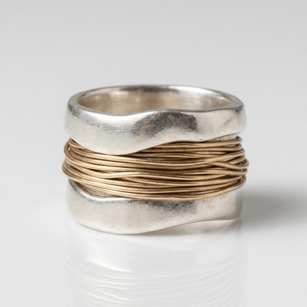 Anillo Hilo Dorado Envolvente