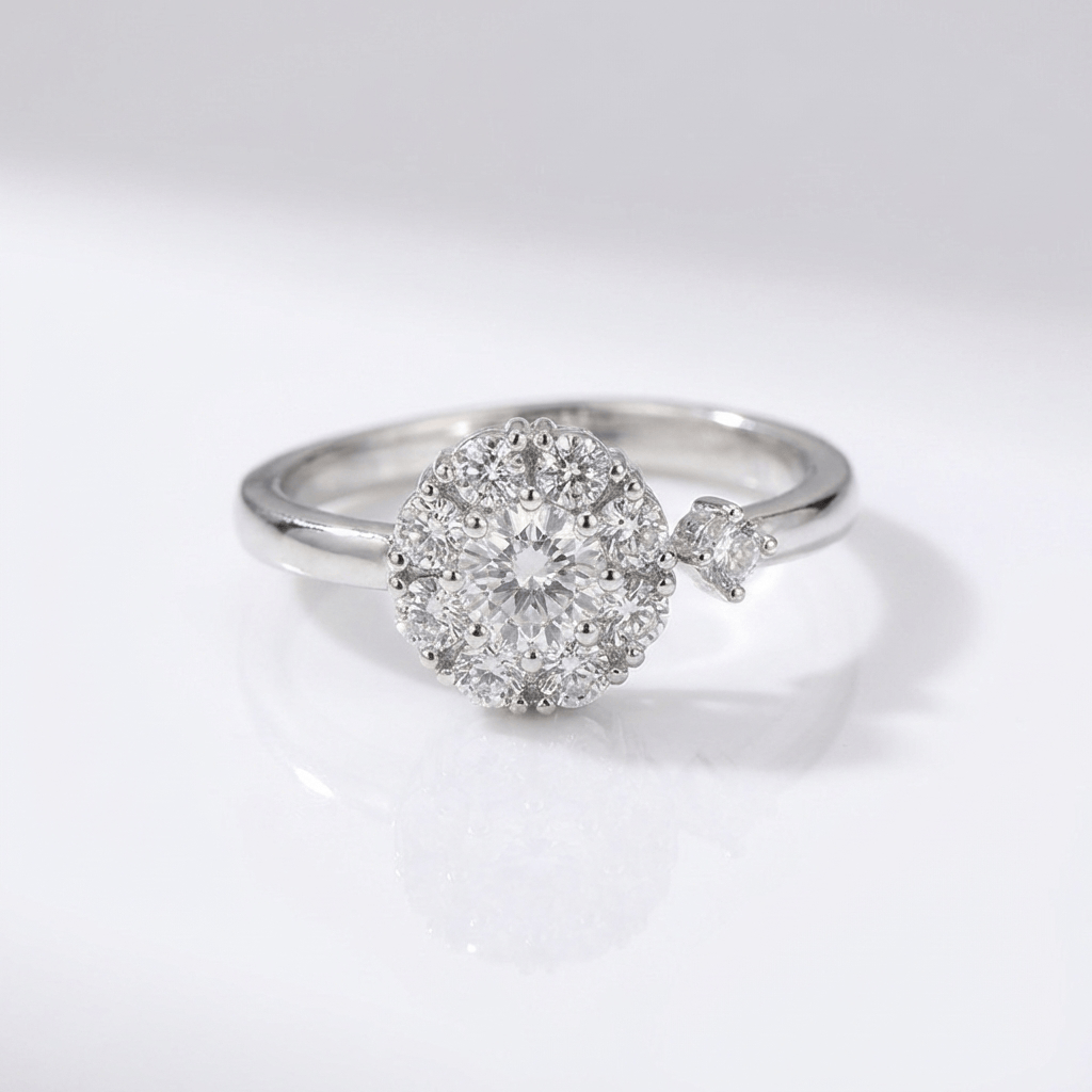 Anillo Racimo Ajustable con Cristal