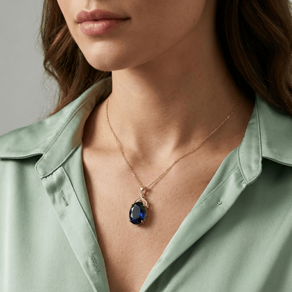 Collar Vintage Piedra Azul