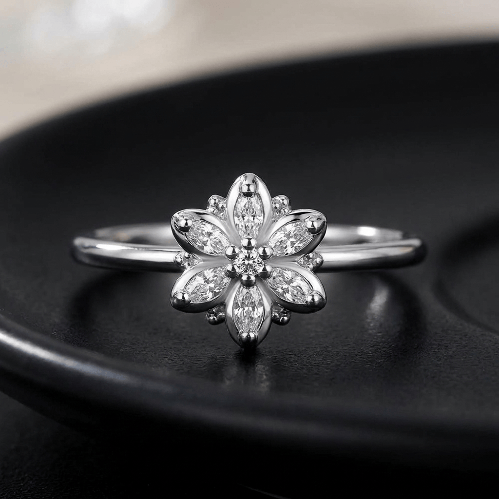 Anillo Flor Luz Estelar