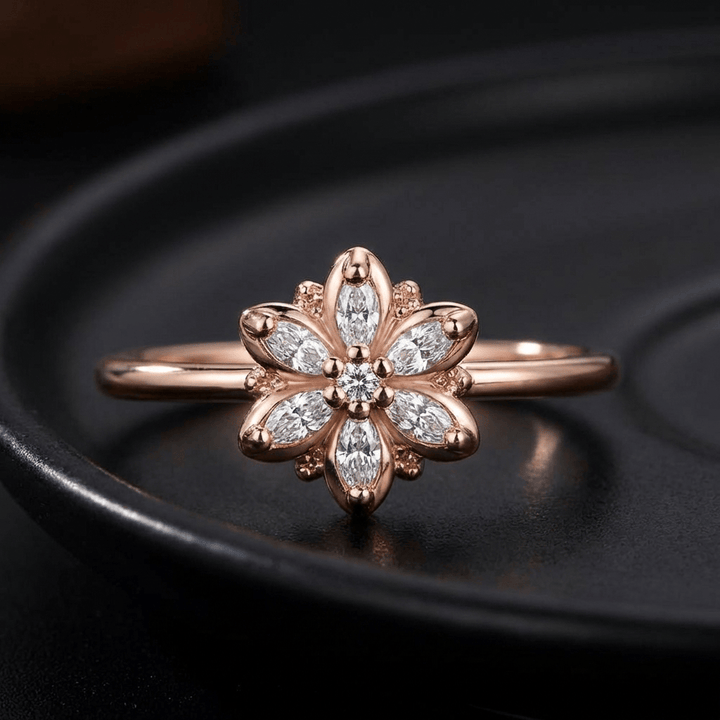 Anillo Flor Luz Estelar