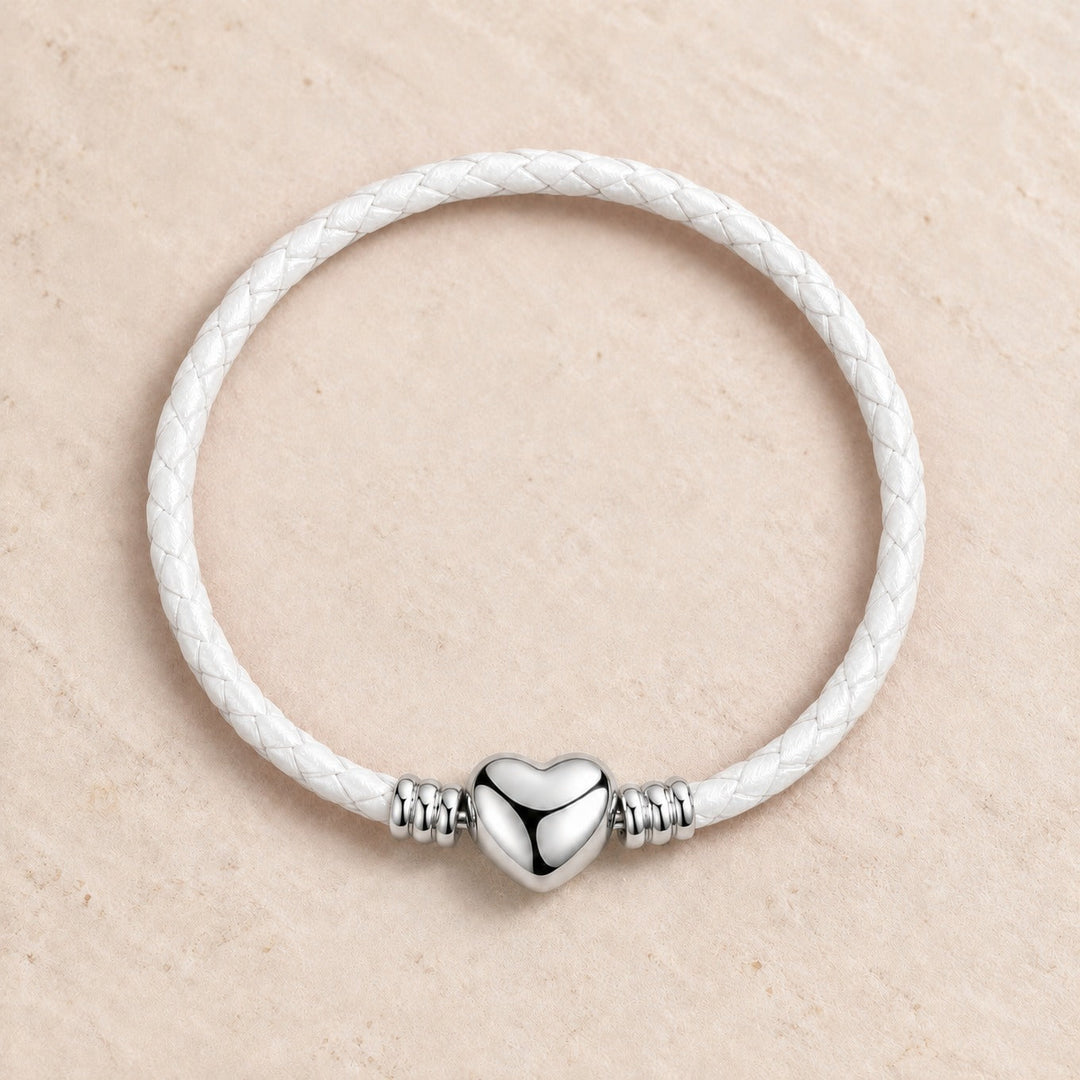 Pulsera Corazón Oro Blanco