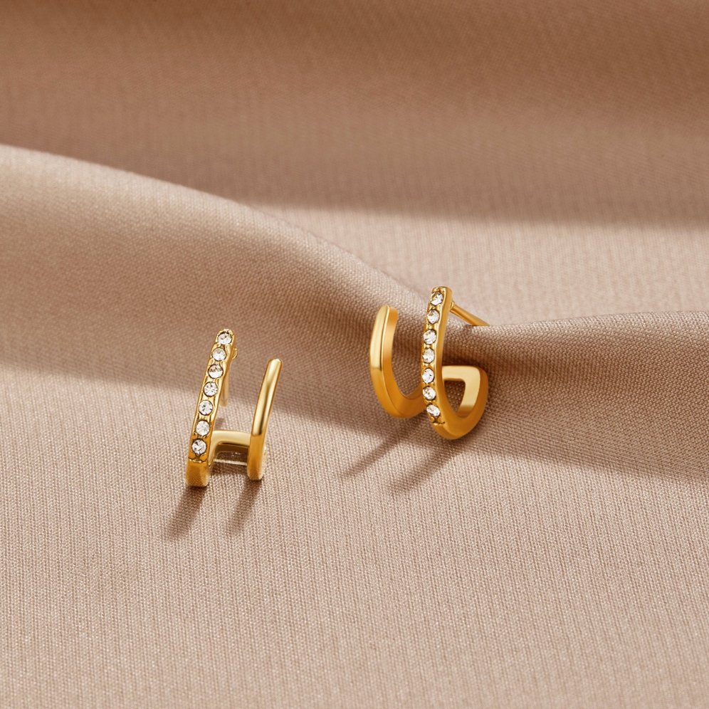 Pendientes de garra de oro