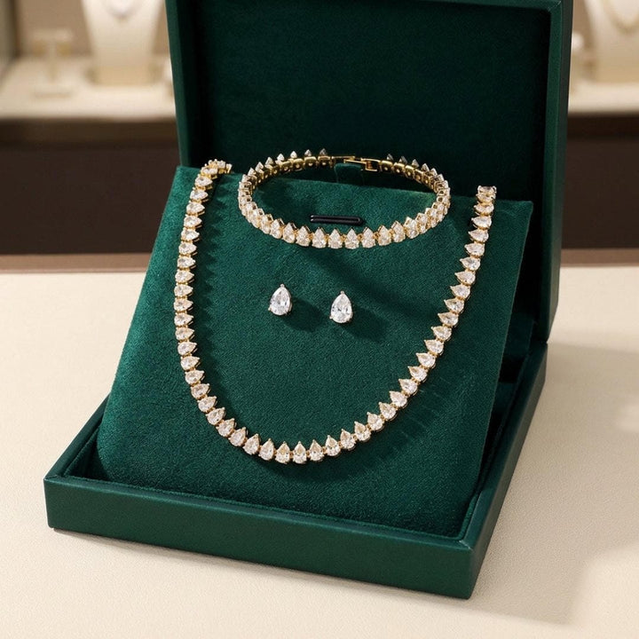 Conjunto Nupcial Completo de Circonitas Redondas