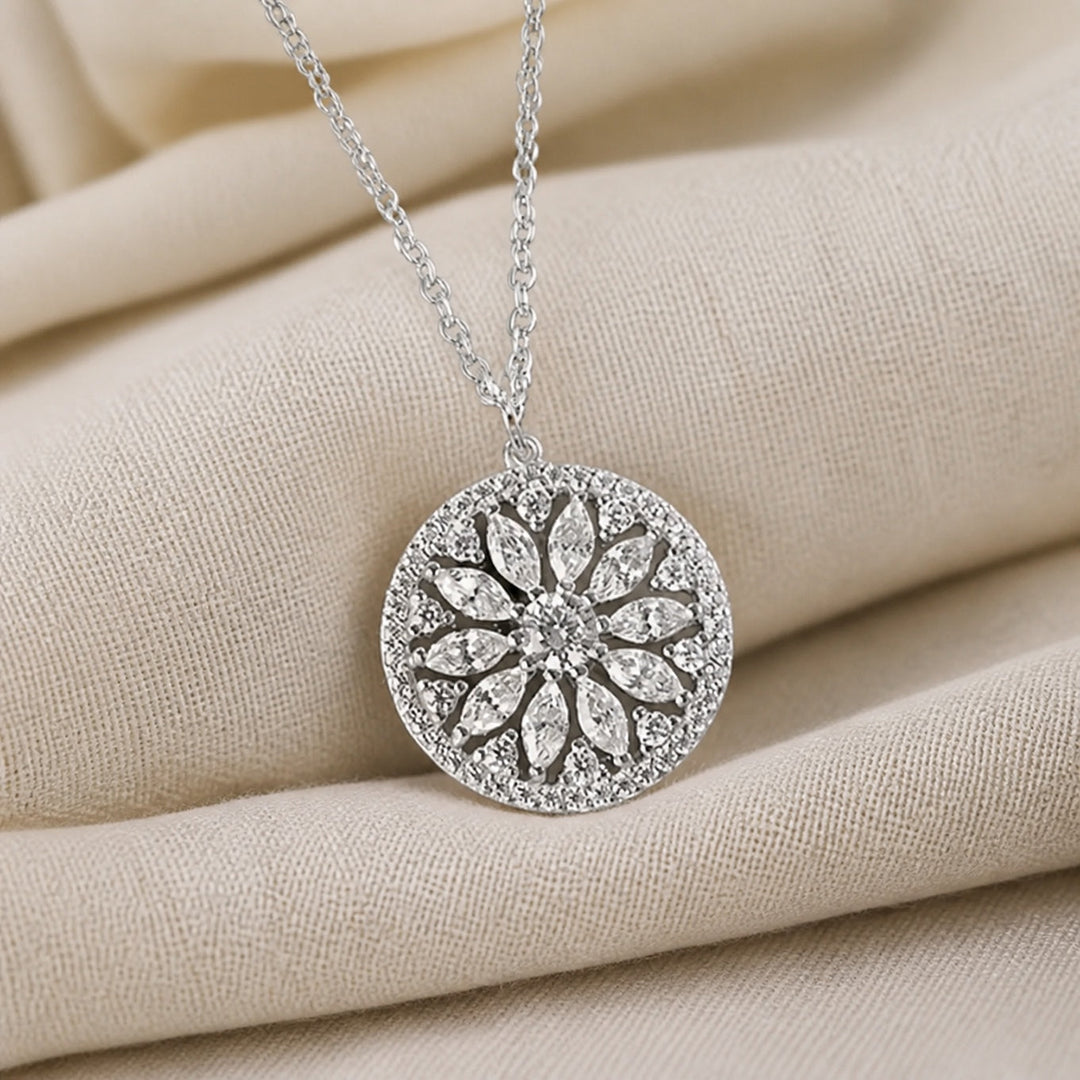 Collar Girasol Circonitas Lujo