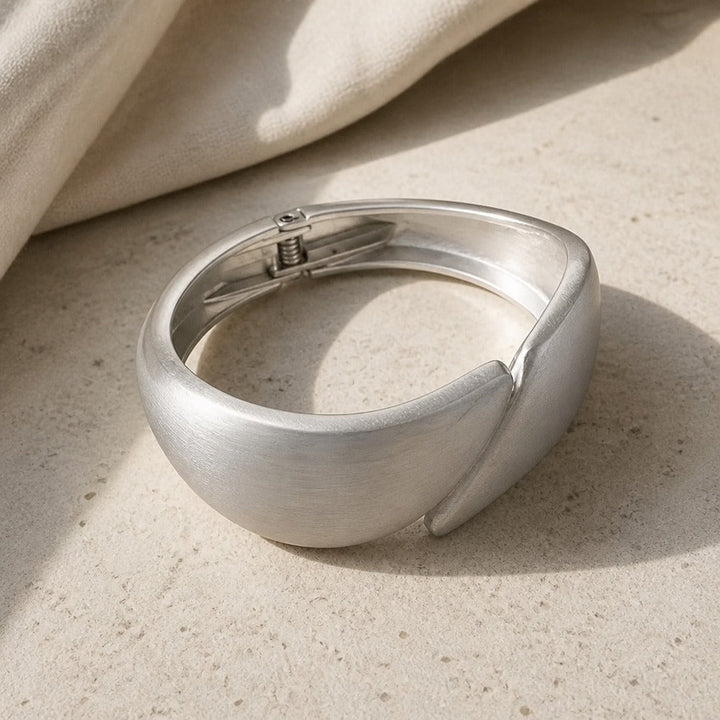 Brazalete Artesanal Oro Blanco