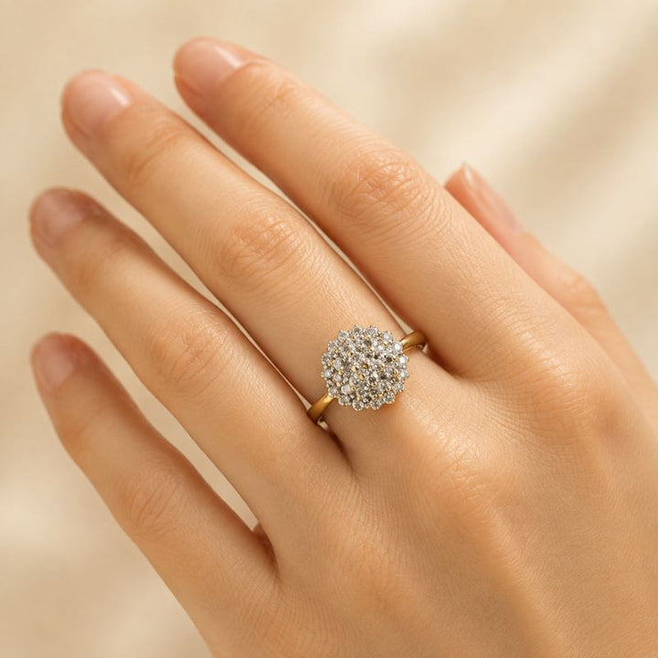 Anillo Floral Exquisito Lujo