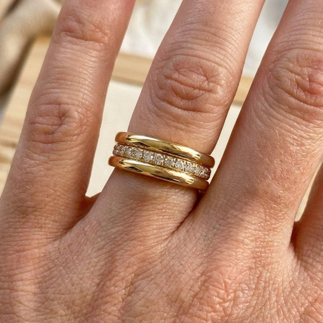 Anillo Banda Engastada Chloe