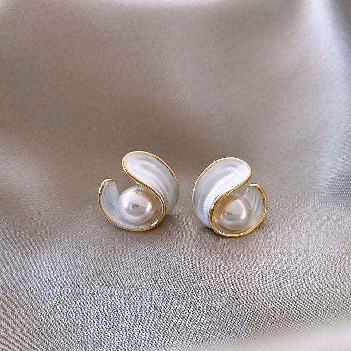 Pendientes Elegantes de Ópalo Blanco