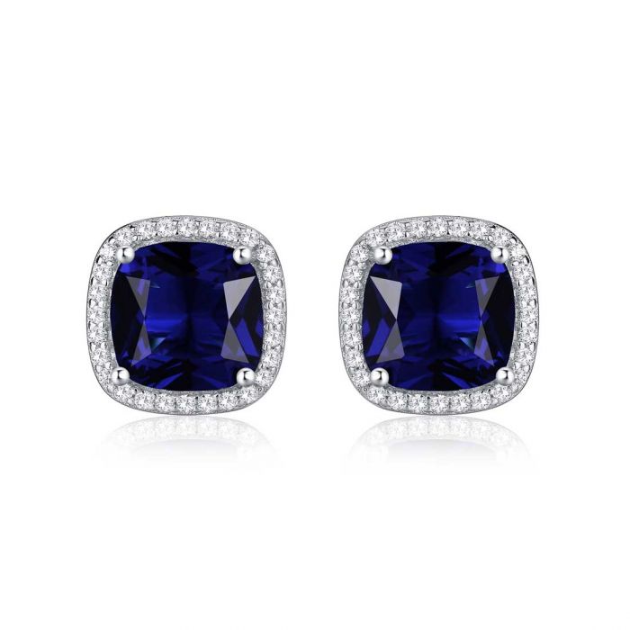 Pendientes Cuadrados Azules