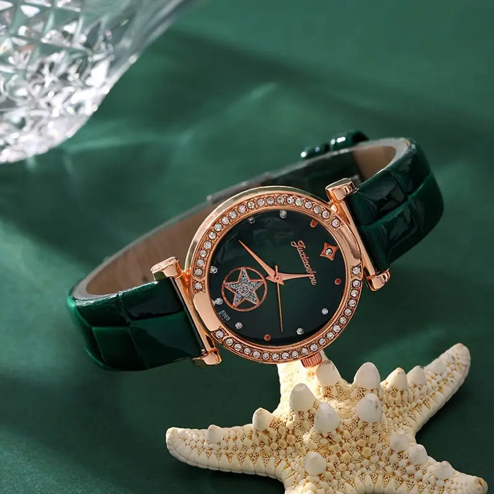 Set de joyas Verdantra Timecourt Oro