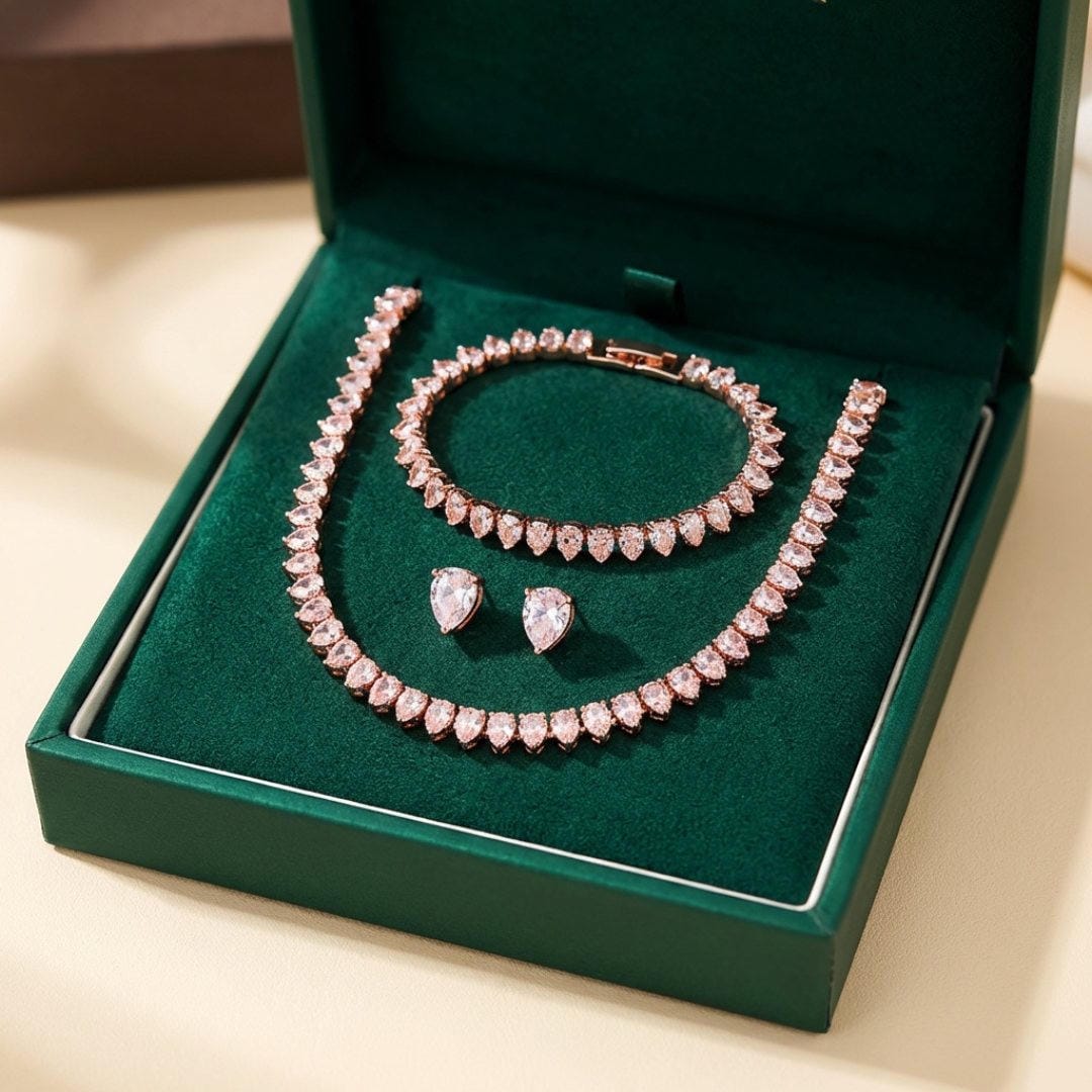 Conjunto Nupcial Completo de Circonitas Redondas