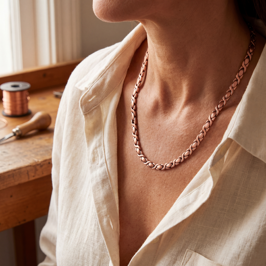Collar de Cobre Cadena Artesanal