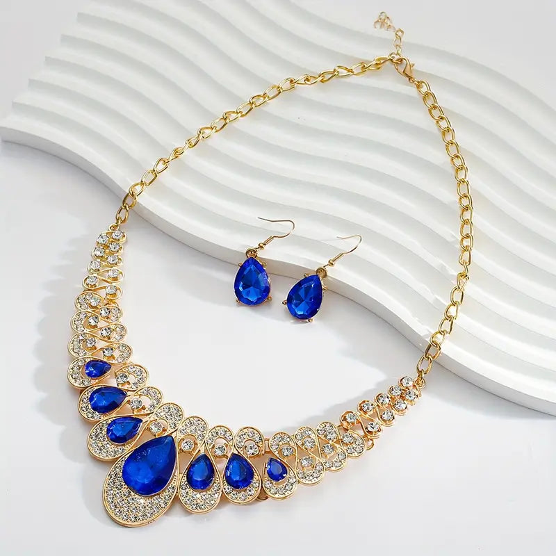 Set de joyas Maevina Zafiros Oro