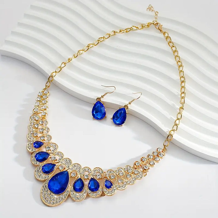 Set de joyas Maevina Zafiros Oro