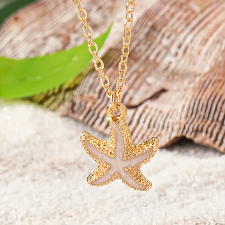 Collar Estrella de Mar Océano Azul