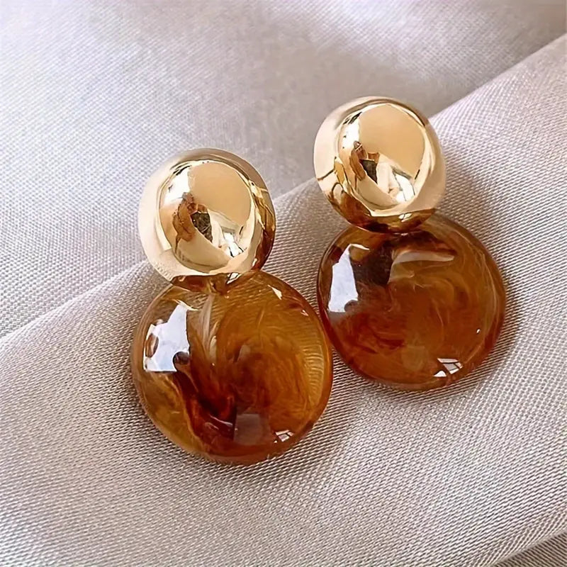 Pendientes Esfera Ámbar