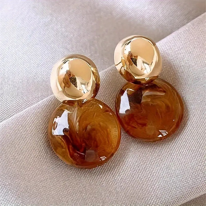 Pendientes Esfera Ámbar