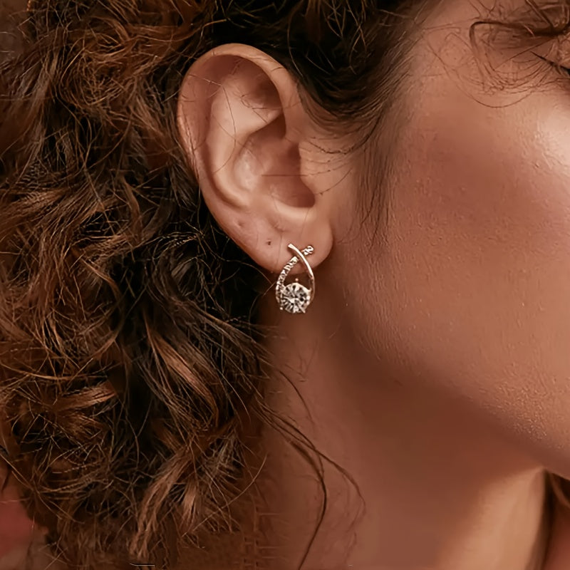 Pendientes Cruz con Circonitas