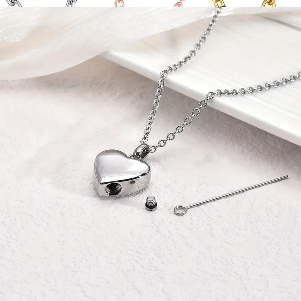 Colgante Corazón con Cenizas de tu Mascota