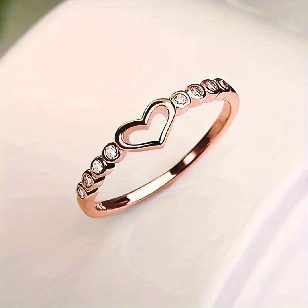 Anillo Corazón Abierto Cristales