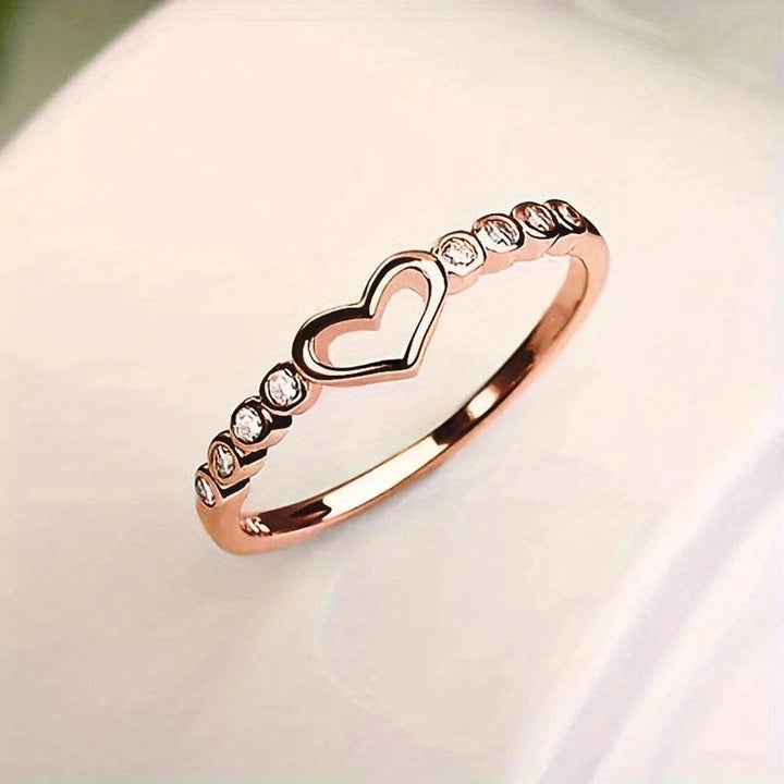 Anillo Corazón Abierto Cristales