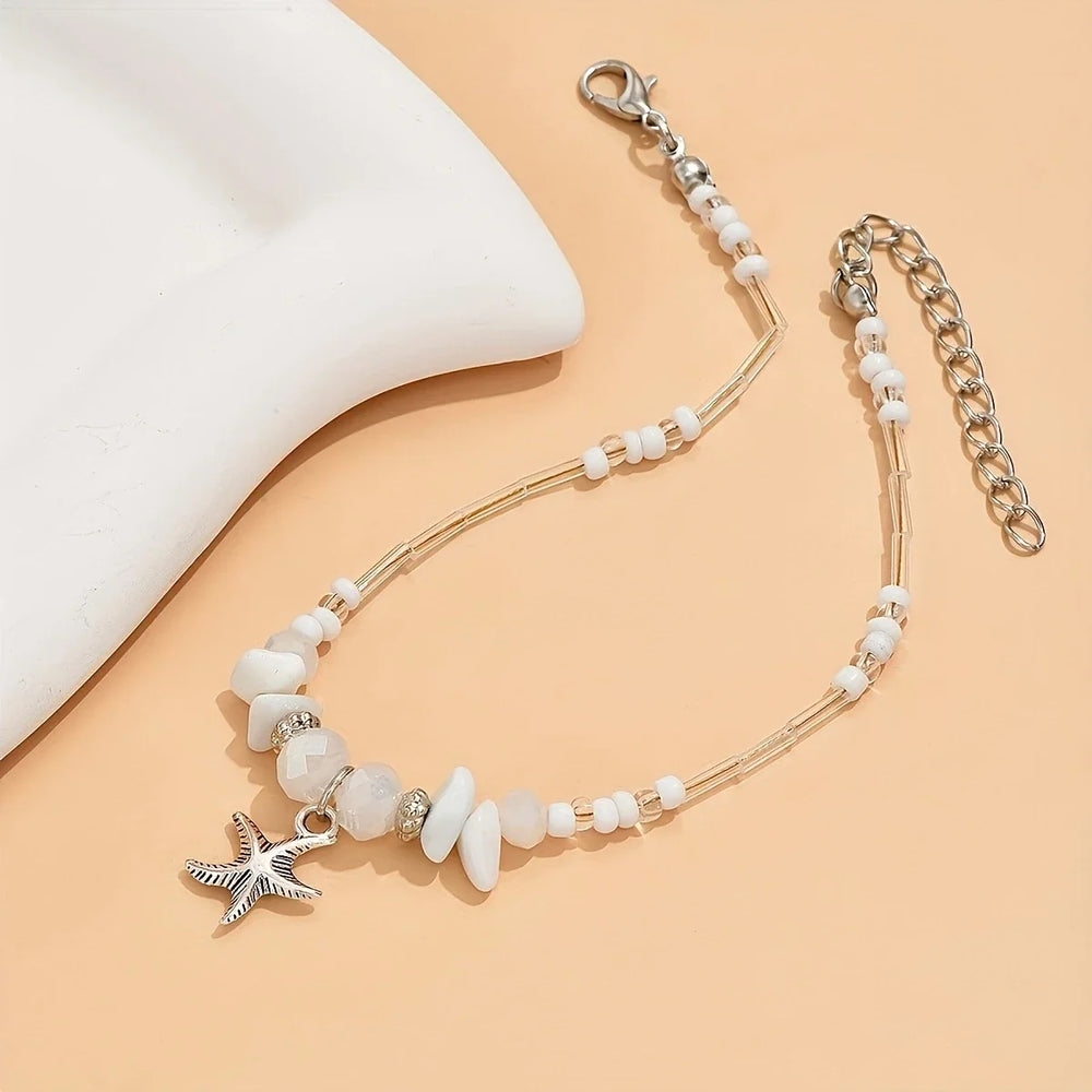 Tobillera Irregular Estrella de Plata Bohemia