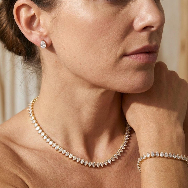 Conjunto Nupcial Completo de Circonitas Redondas