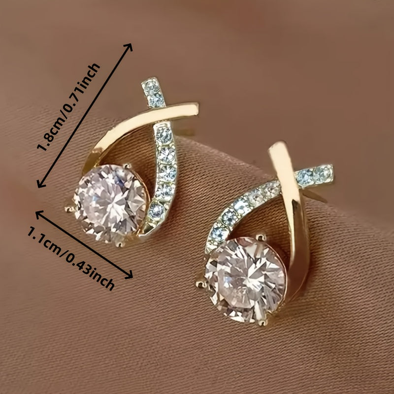 Pendientes Cruz con Circonitas